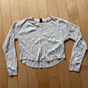 Wild Fable Cream Waffle Knit Top
